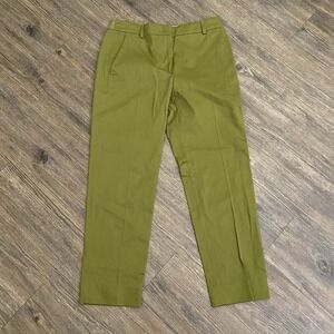 Max Mara Salvo Italy Straight Leg Green Trouser Dress Pants Size 8